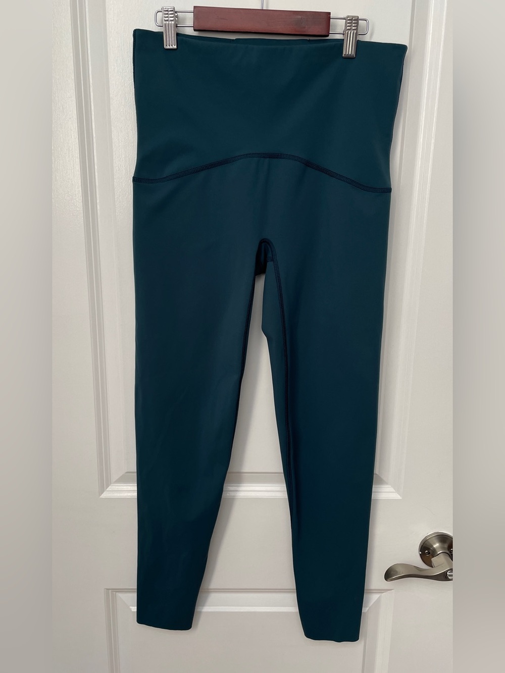 SPANX size L Deep Teal High-Rise Leggings